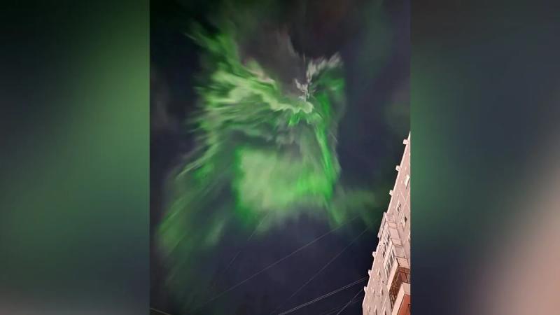 Северное сияние озарило небо над Коми, Татарстаном, Ленобластью и другими регионами