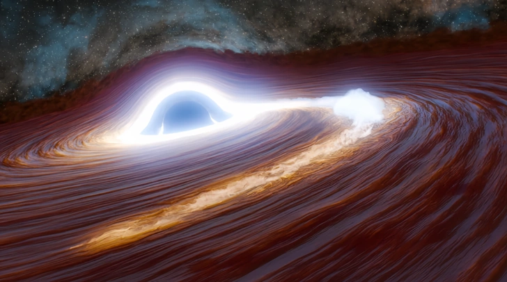Невиданная ранее вспышка черной дыры обнажила предсмертные муки далекой звезды